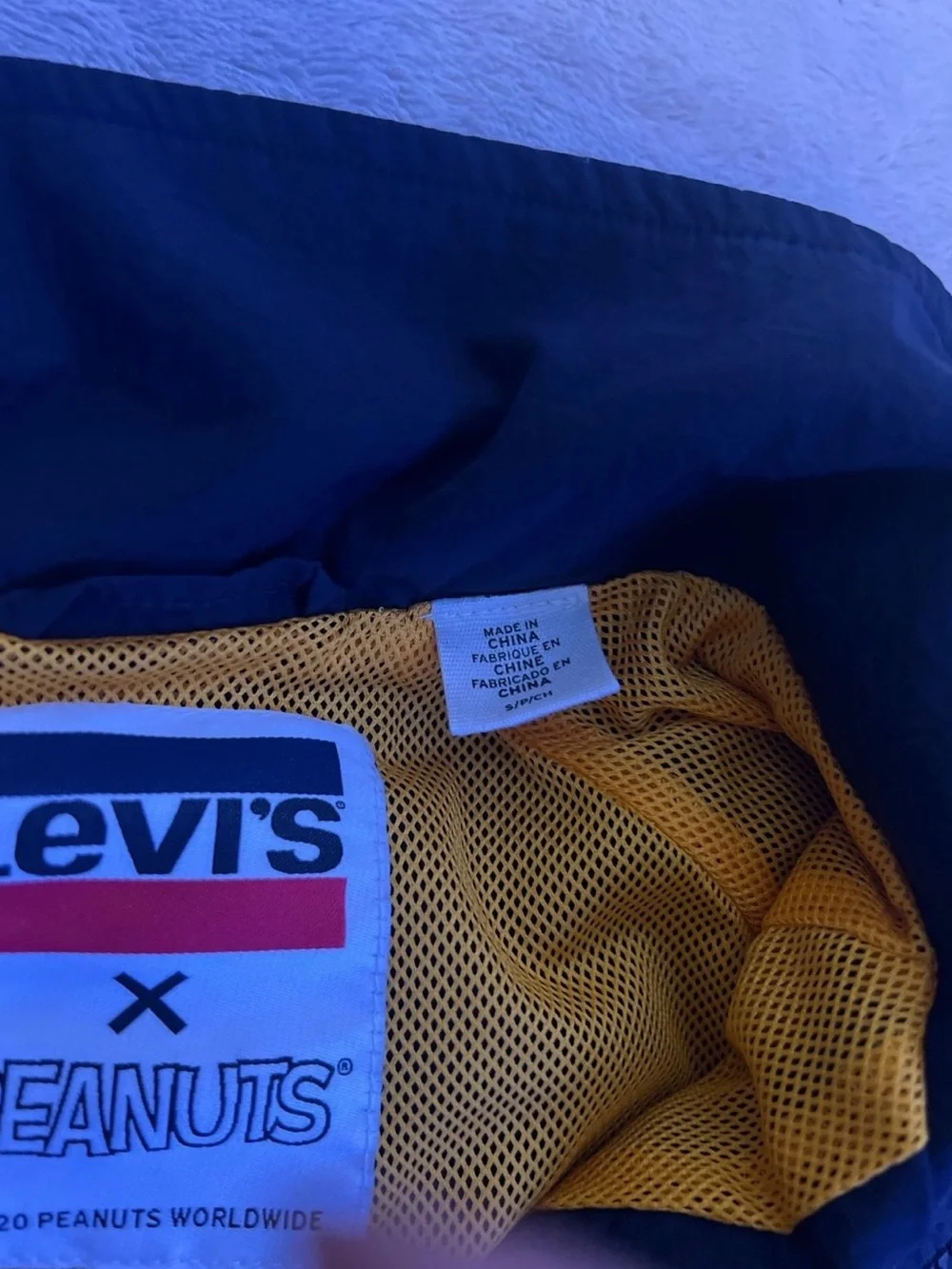 Levi's x Peanut Windbreaker with Blue, Yellow & Green Accents